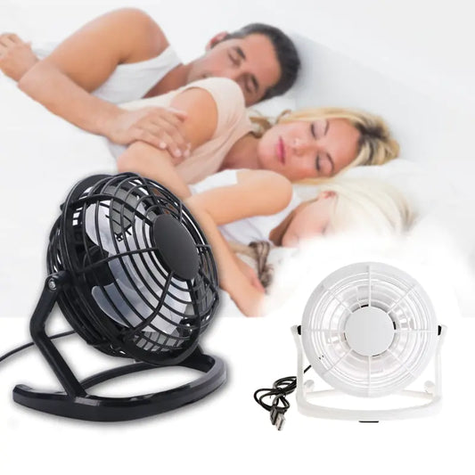 4-Inch USB Mini Fan - Quiet Desktop Fan for Students
